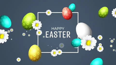 Easter eggs on grass festive background for decorative design Video stock 241348670