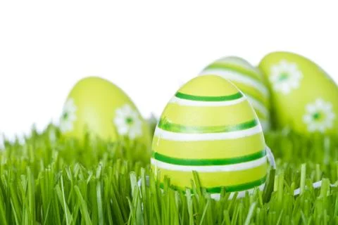 Easter eggs in grass Foto stock