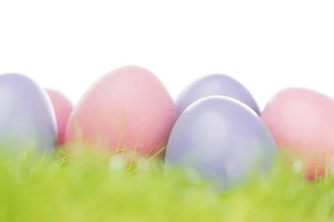 Easter eggs in grass Foto stock
