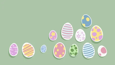 Easter Eggs Greetings Card Animation Backdrop Stock Footage 247455016