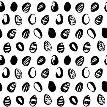 Easter Eggs Grunge Seamless Pattern イラスト素材