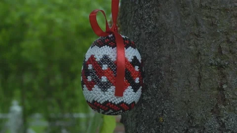 Easter eggs handmade Stock Footage 146107179