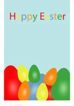 Easter eggs. Happy easter card. Multi-colored Easter eggs. Easter. Easter egg Stock Illustration