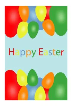 Easter eggs. Happy easter. Multi-colored Easter eggs. Easter background. East Stock Illustration