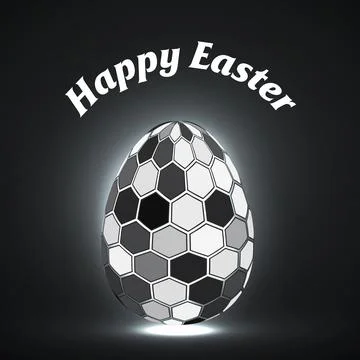 Easter eggs with hexagons. Vector illustration Illustrazione stock