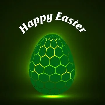 Easter eggs with hexagons. Vector illustration Illustrazione stock