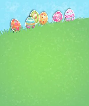 Easter eggs holiday card Stock Illustration