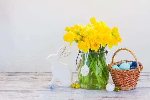 Easter eggs hunt Stock Photos