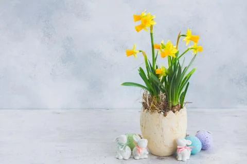 Easter eggs hunt Stock Photos