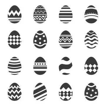 Easter eggs icon isolated background. Set of modern new design with different Stock Illustration