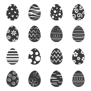 Easter eggs icon isolated background. Set of modern new design with different Stock Illustration