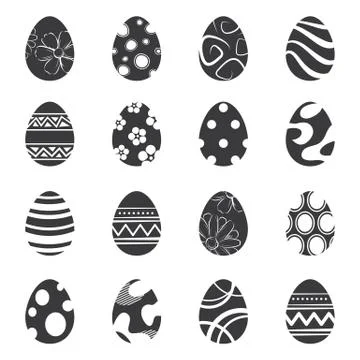 Easter eggs icon isolated background. Set of modern new design with different Stock Illustration
