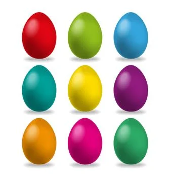 Easter eggs icons Stock Illustration