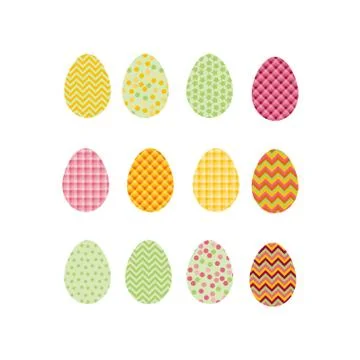 Easter eggs icons. Vector illustration. Easter eggs for Easter holidays desig Stock Illustration