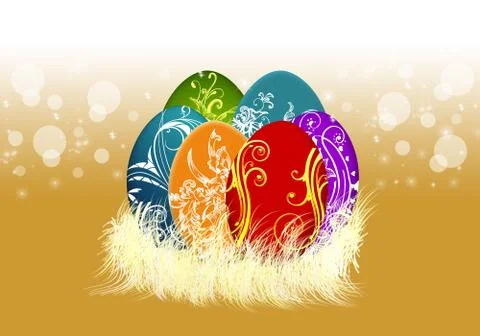 Easter eggs Stock Illustration
