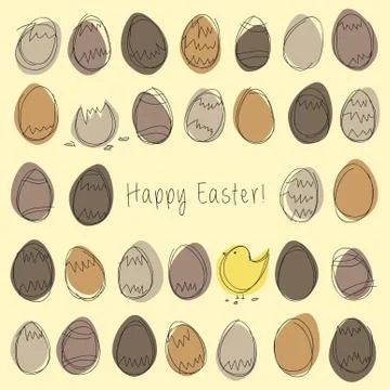 Easter eggs Stock Illustration
