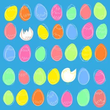 Easter eggs Stock Illustration
