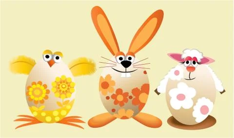 Easter eggs Stock Illustration