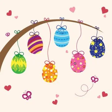 Easter eggs Stock Illustration
