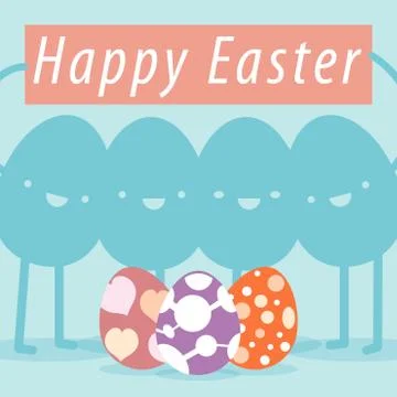 Easter eggs Illustrazione stock