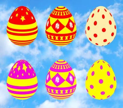 Easter eggs illustratoion Stock Illustration