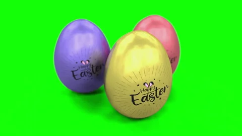 Easter Eggs with included alpha Stock Footage 148287751