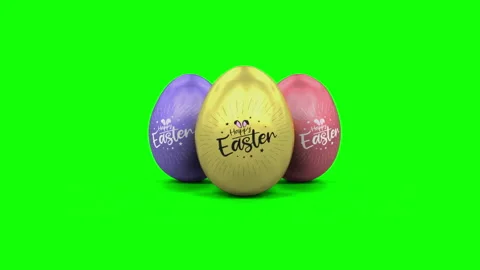 Easter Eggs with included alpha Stock Footage 148287752