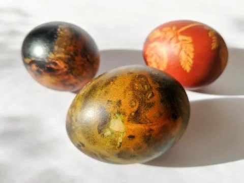Easter eggs isolated on the bright background Stock-Fotos