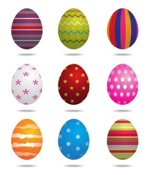 Easter eggs isolated Ilustração Stock