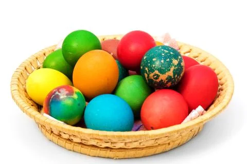 Easter eggs isolated Stock Photos