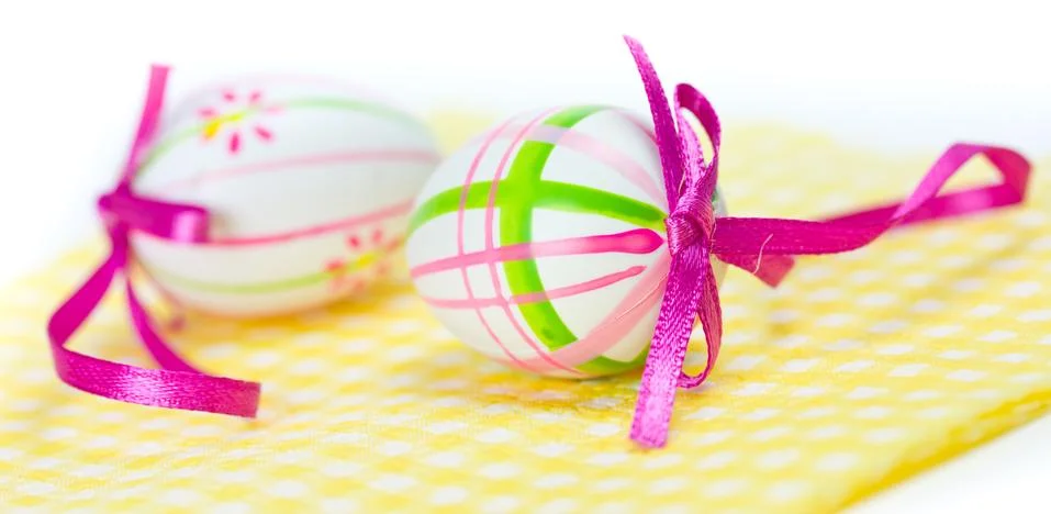 Easter eggs isolated Stock Photos