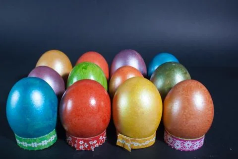 Easter eggs isolated Stock Photos