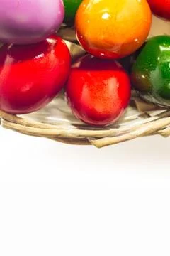 Easter eggs isolated Stock Photos