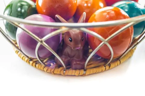 Easter eggs isolated Stock Photos