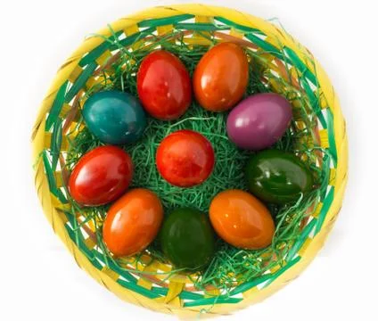 Easter eggs isolated Stock Photos
