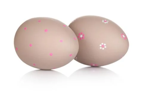 Easter Eggs Isolated on White Background Stock Photos