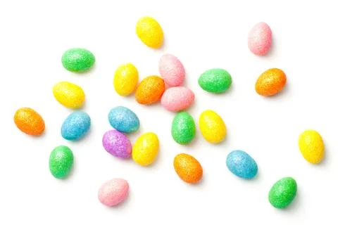 Easter Eggs Isolated on White Background Stock Photos