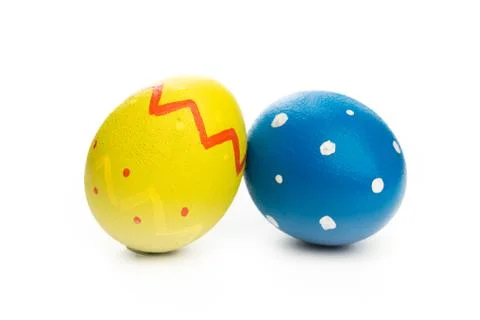 Easter eggs isolated on white background Foto stock