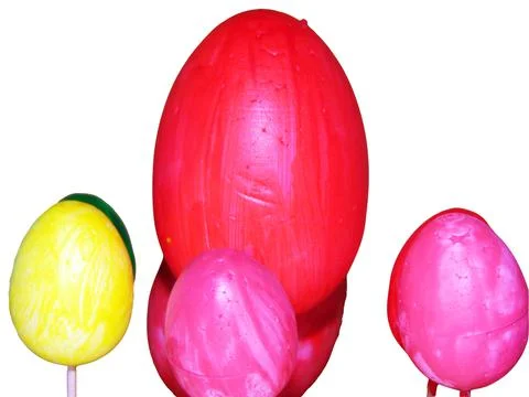 Easter eggs isolated on white background Fotos Stock