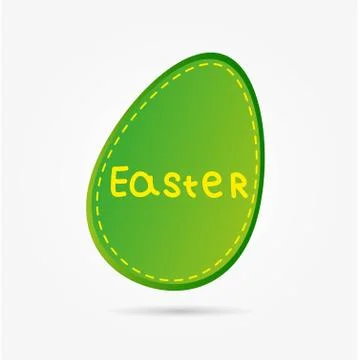 Easter eggs isolated on white Stock Illustration
