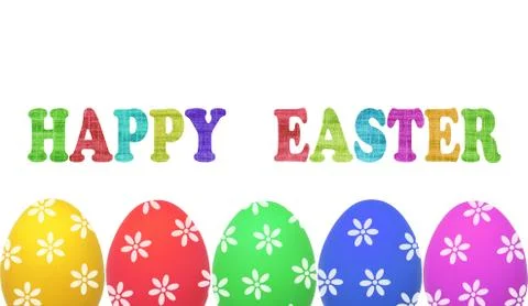 Easter eggs isolated on white Stock Photos