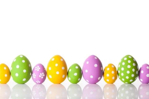 Easter eggs isolated on white Stock Photos