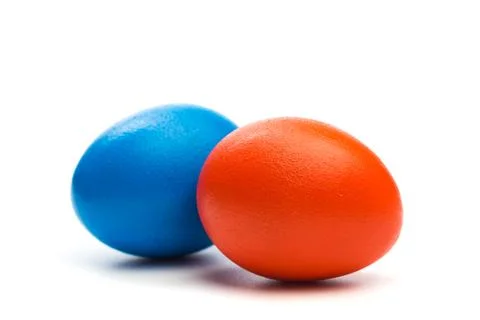 Easter eggs isolated on white Stock Photos