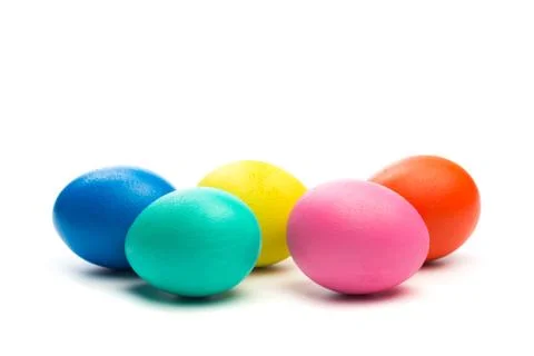 Easter eggs isolated on white Stock Photos