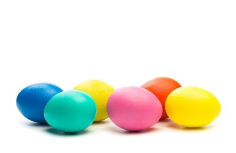 Easter eggs isolated on white Stock Photos