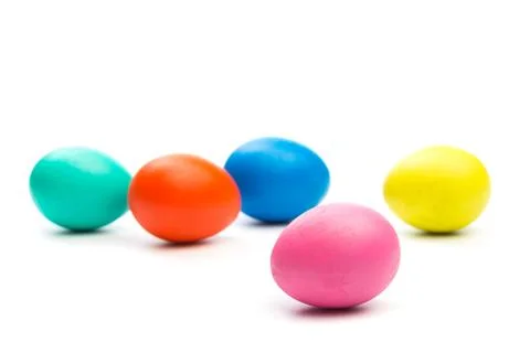 Easter eggs isolated on white Stock Photos