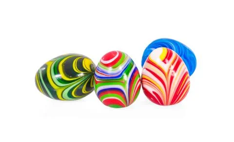 Easter eggs isolated on a white Stock Photos