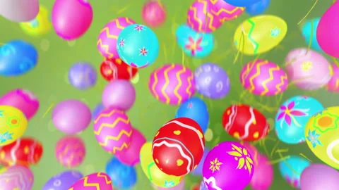 Easter eggs jumping in slow motion 4K Vídeos de archivo 149207827