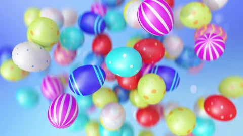 Easter eggs jumping in slow motion 4K Stock-Footage 149209278