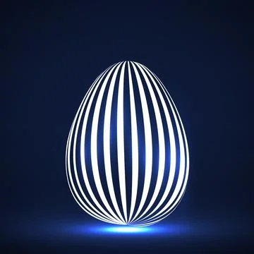 Easter eggs of lines. Vector illustration Stock Illustration